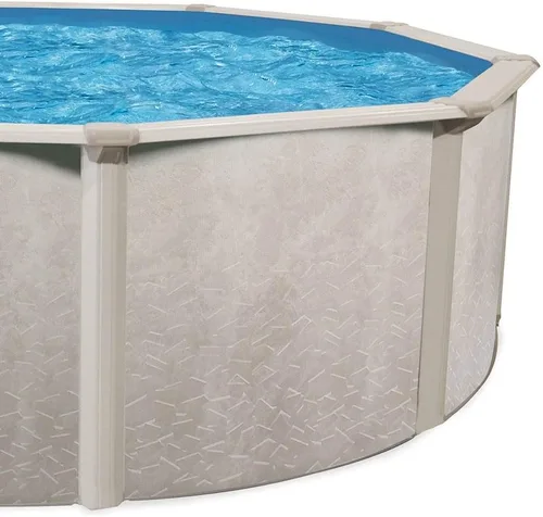 Miniatura 34 de Aquarian - Piscina para exteriores con marco de acero por encima del nivel del suelo, redonda, 24 x 52 pulgadas, veneciana Veneciano