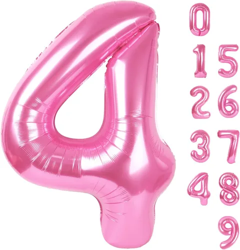 Miniatura 403 de Globos de números de 5 globos de 40 pulgadas, decoraciones de cumpleaños azules para niños y niñas, globos de números azul marino grandes