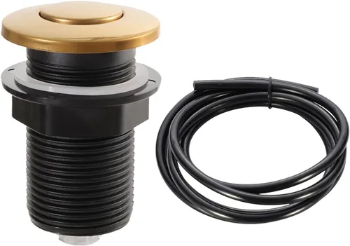 Miniatura 8 de RQYEKDO Interruptor de aire para eliminación de basura, parte superior de fregadero de cocina, acero inoxidable, níquel cepillado, largo, 2.5