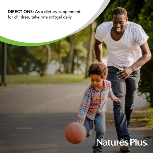 Miniatura 6 de NaturesPlus Multivitamínico Vita-Gels para niños, sabor a naranja natural, 90 cápsulas blandas, sin gluten, 90 porciones