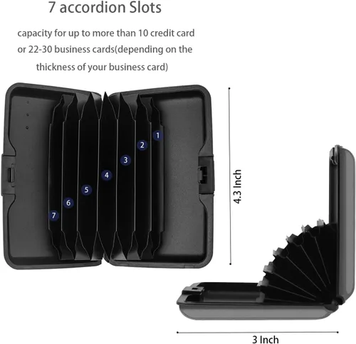 Miniatura 4 de Coco Rossi Portatarjetas de crédito con bloqueo RFID, mini tarjetero delgado de aluminio duro para hombres o mujeres, Gris (Space Grey)