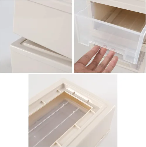 Miniatura 5 de Readsky Cajones de almacenamiento de plástico apilables de 6 cuartos de galón, unidad de cajón de plástico, 3 paquetes