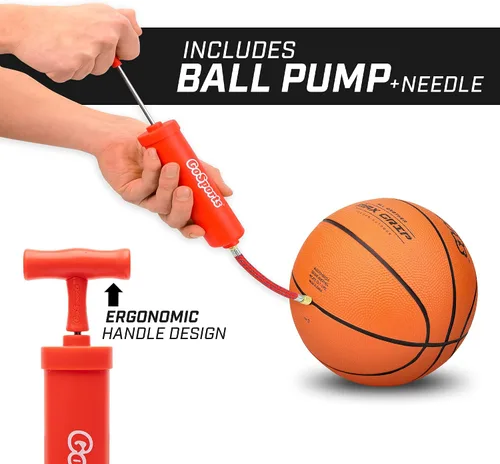 Miniatura 3 de GoSports Mini baloncesto de 7 pulgadas, paquete de 3 con bomba de alta calidad, perfecto para mini aros o entrenamiento