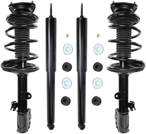 Miniatura 148 de Detroit Axle - Puntales y Amortiguadores para Chevy Traverse Buick Enclave GMC Acadia Saturn Outlook 2007-2012, 2 puntales delanteros con resorte