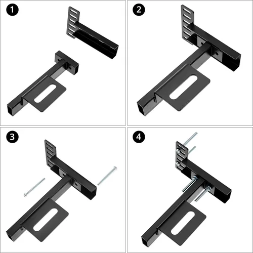 Miniatura 8 de QWORK Soportes de marco de cama de metal ajustables – Kit de extensión de cabecero atornillado para camas individuales, matrimoniales y queen