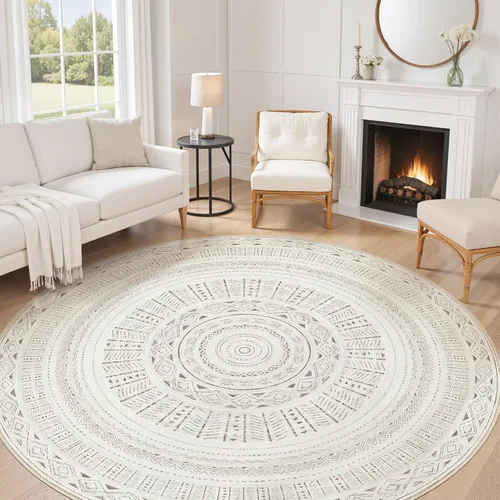 Miniatura 70 de Alfombra grande para sala de estar de 5 x 7: Alfombras marroquíes bohemias, suaves, lavables a máquina, para dormitorio, debajo de la mesa