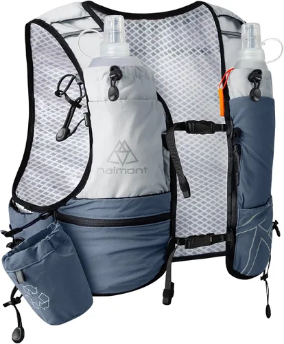 Miniatura 16 de Haimont 8L Trail Running Hydration Vest with Soft Flasks 2L Bladder Compatible, Bounce-Free Fit, Front Storage, Pole Loops, Whistle