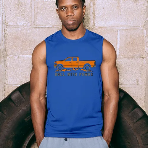 Miniatura 103 de Tee Hunt Camisetas gráficas y camisetas sin mangas para hombre Roll with Power Pickup Truck