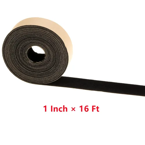 Miniatura 2 de Mesheshe Cinta de fieltro de poliéster autoadhesiva de 1 pulgada x 16 pies, rollo de cinta de terciopelo fino con respaldo adhesivo para borde