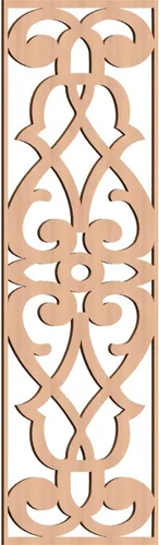 Miniatura 59 de 9 3/8"W x 24 3/8"H x 1/4"T Bellaire Decorativos Paneles de pared de madera calado, abedul