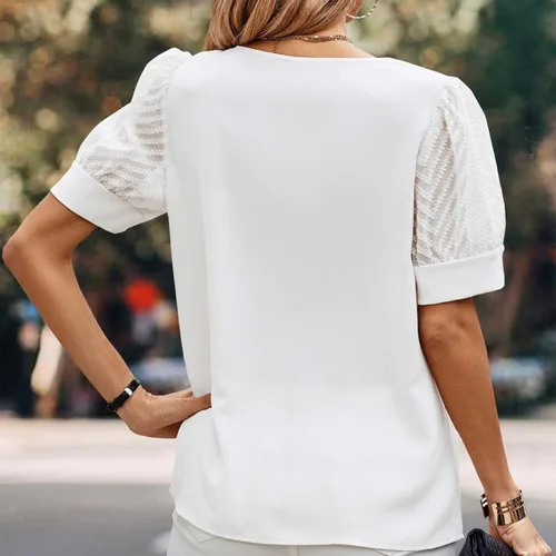 Miniatura 6 de Womens Shirts Dressy Casual 2023 T-Shirts Preppy Clothes Holiday Dressy Juniors Elegant Casual Womens Tops