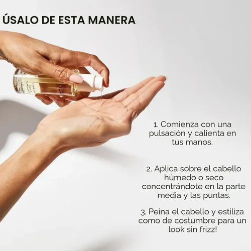 Miniatura 7 de OUAI Aceite para el cabello, aceite protector del calor del cabello para el control del encrespamiento, añade brillo y suaviza las puntas abiertas