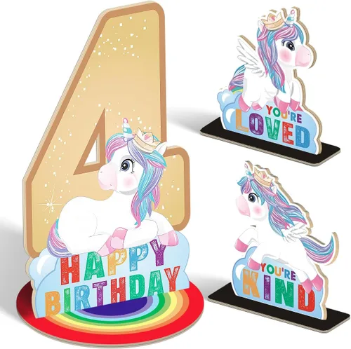 Miniatura 22 de Juego de 3 piezas de dinosaurios con signo de número de 2º cumpleaños, decoración de mesa de dinosaurios para niños y niños de 2º cumpleaños