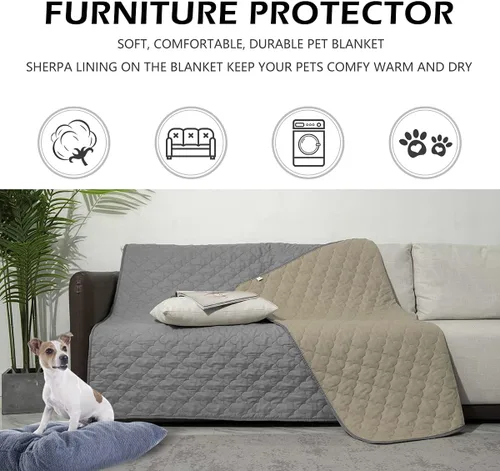 Miniatura 2 de CHHKON Mantas para proteger el sofá, fundas impermeables para cama de perro, manta protectora de muebles para mascotas