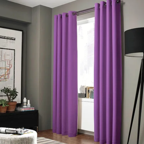 Miniatura 11 de Gorgeous Home - Panel de cortina de ventana de lino K92 de 1 pieza, liso, con ojales de bronce, 3 capas de forro de espuma, 100% térmica