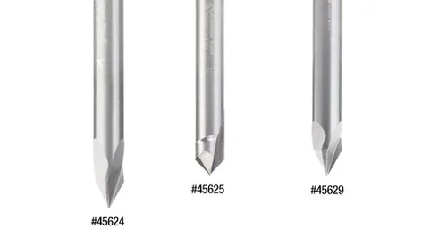 Miniatura 2 de Amana Tool - 45625 Ranura en V de carburo macizo de 90 grados x 1/4 de diámetro x 9/16 x 1/4" vástago