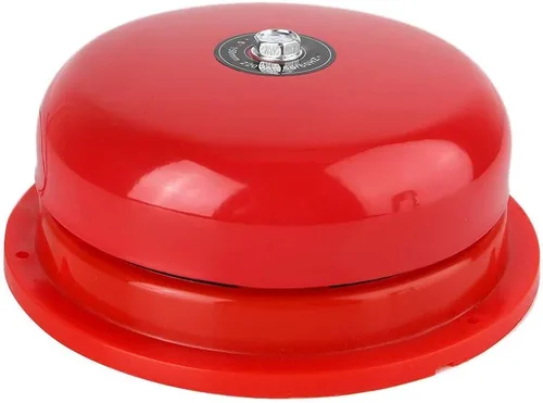 Campana eléctrica de acero inoxidable de 6 pulgadas 100db AC tipo huelga interna, campana de alarma contra incendios para evacuación de emergencia,