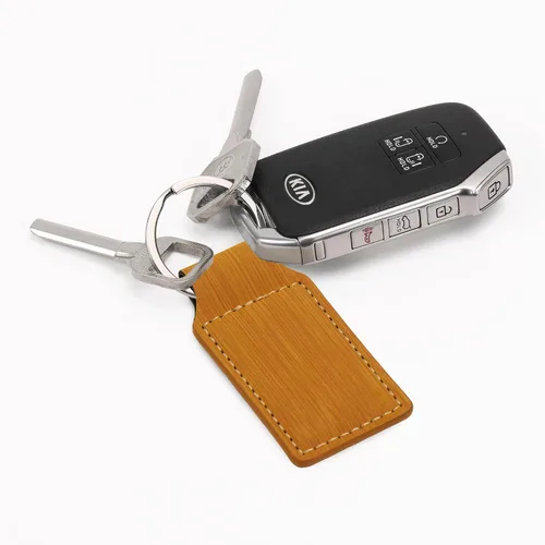 Miniatura 2 de Llavero rectangular, gran tiburón blanco, grabado personalizado incluido, Bambú