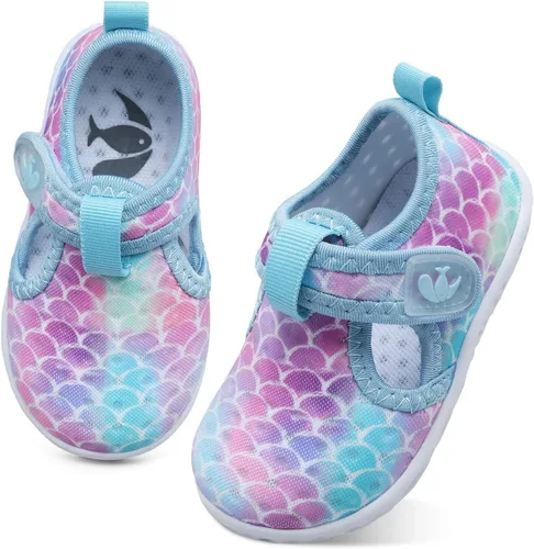 FEETCITY Zapatos deportivos acuáticos para bebés, niños y niñas, calcetines acuáticos de secado rápido para playa, natación, piscina