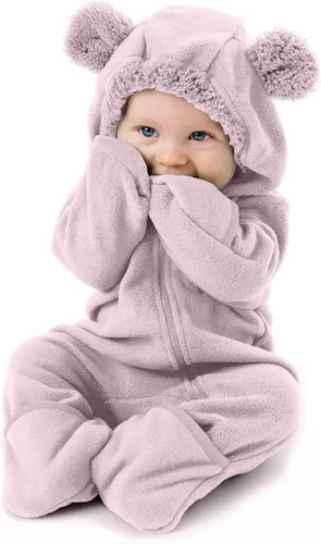 Miniatura 37 de Enterizo de vellón para bebé, rómper de una sola pieza con capucha para niños, ropa para exteriores, chaqueta infantil