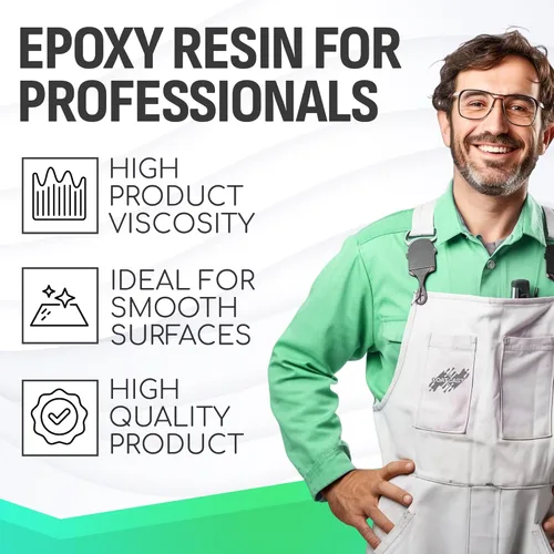 Miniatura 2 de Kit de resina epoxi Pro de 2 galones, acabado transparente de alto brillo para revestimiento de madera, hormigón, piedra y más, fuerte, duradero