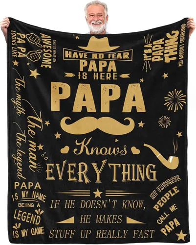 Miniatura 10 de Givetoyou Regalos de Abuelo en español, Regalo para Abuelo, El Mejor Abuelo Del Mundo, Regalos de Abuelo de Nietos, Manta de Abuelo de 60 x 50 Manta