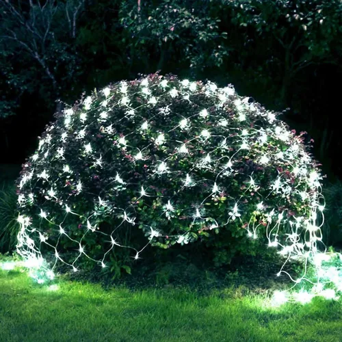 Miniatura 26 de JMEXSUSS - Luces de red para exteriores impermeables, de 12 x 5 pies, con enchufe y 8 modos con control remoto, 360 luces LED para decoración