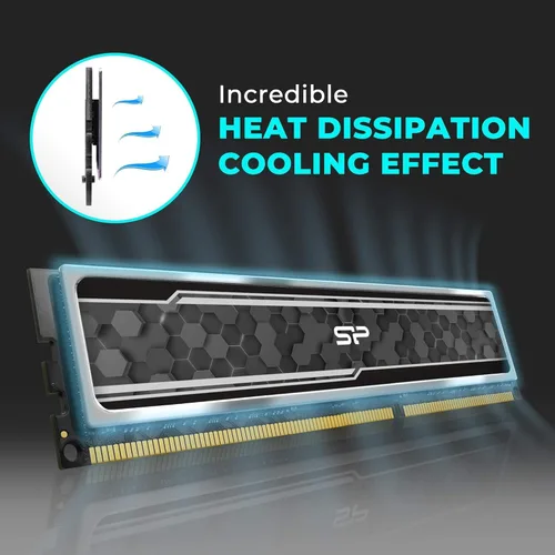 Miniatura 3 de Silicon Power Value Gaming DDR4 RAM 16GB (2x8GB) 3200MHz (PC4 25600) 288-pin CL16 1.35V UDIMM Módulo de memoria de escritorio con disipador de calor