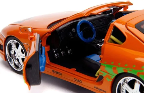 Miniatura 6 de Jada Fast & Furious 1:18 Toyota Supra - Coche fundido a presión y figura de Brian de 3 pulgadas, juguetes para niños y adultos