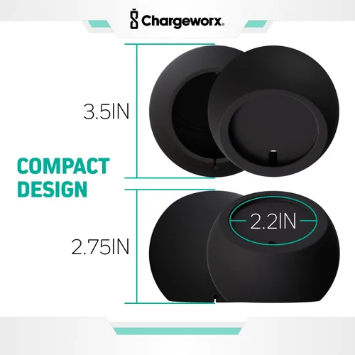 Miniatura 9 de CHARGEWORX Soporte de carga inalámbrico magnético compatible con Magsafe, soporte de silicona premium para iPhone 16/15/14/13/12, gestión discreta