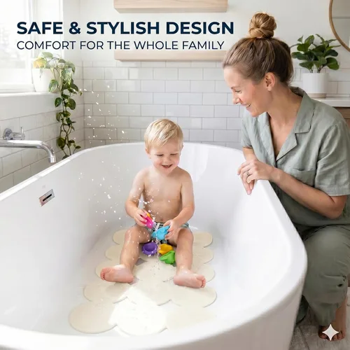 Miniatura 4 de Webos Tapete Antideslizante Patentado para Bañera Tapetes de Ducha y Baño con Ventosas Fuertes Goma Natural Suave Resistente Agarre Superior