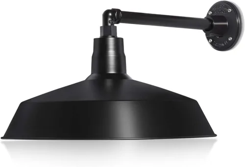 Miniatura 26 de 17 pulgadas. RLM Warehouse - Pantalla con brazo de cuello de cisne y bombilla Led A19 5000K de 9W
