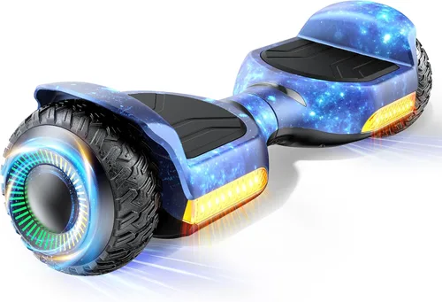 Miniatura 7 de Gyroor Scooter de equilibrio automático G13 todo terreno con luces LED, autoequilibrio todoterreno con Bluetooth para niños de 6 a 12 años y Azul