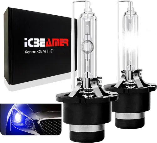 Miniatura 21 de ICBEAMER 10000K D1R D1C D1S Xenon HID Reemplazo directo Reemplazar bombillas de luz baja para faros delanteros de fábrica OEM [Color: azul]