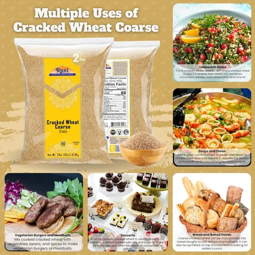 Miniatura 4 de Rani - Trigo grueso agrietado (trigo fada/bulgur #3) 32 onzas (2 libras) 32.03 oz ~ Todo natural Vegano Apto para gluten Sin OMG Kosher