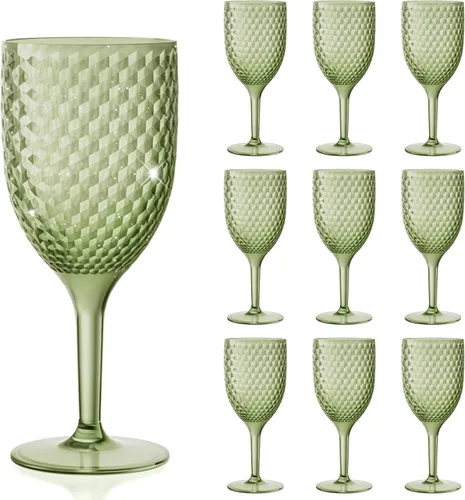 Miniatura 15 de 24PCS Copas de vino azul cristal plástico