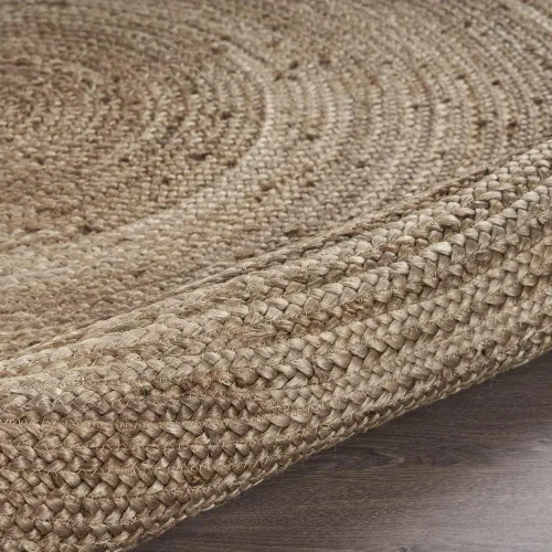 Miniatura 6 de Alfombra de algodón de yute, hecha a mano, tradicional, tejida a mano, alfombras naturales para entrada, dormitorio, comedor, decoración rústica