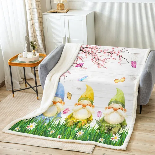 Miniatura 8 de Manfei Manta con corazones de lavanda para niños, manta de cama de mariposa morada para niños, niñas, adolescentes, decoración de habitación, manta
