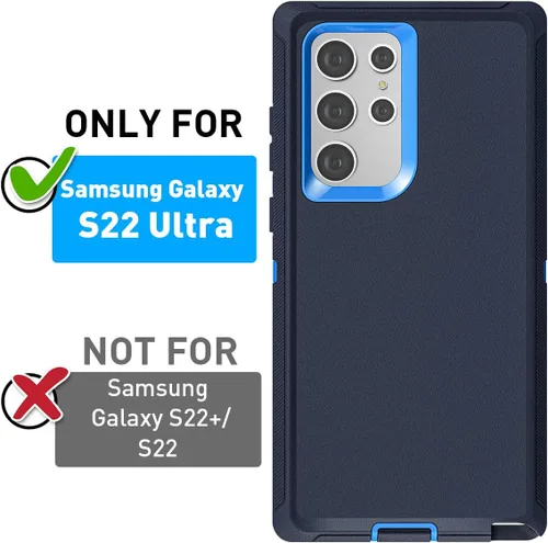 Miniatura 2 de AICase para Galaxy S22 Ultra con protector de pantalla, funda resistente a caídas con protección completa, cuerpo completo, robusta, a prueba