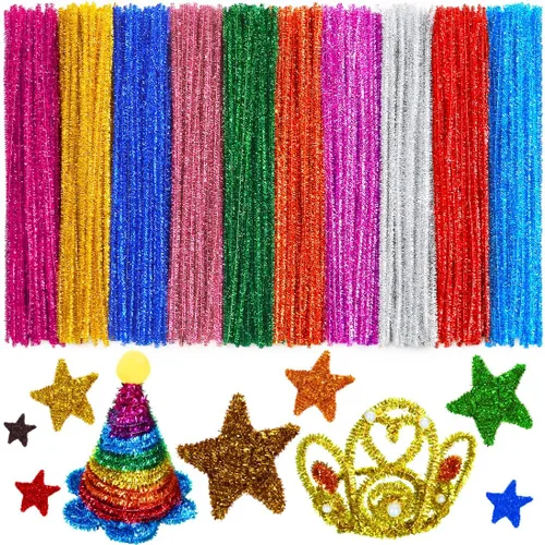Miniatura 31 de Limpiadores de tuberías, limpiadores de tuberías para manualidades, manualidades y artesanías, manualidades, suministros para manualidades, Purpurina
