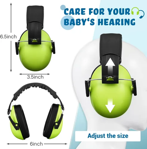 Miniatura 2 de Yunsailing Orejeras para niños con reducción de ruido de 26 dB, auriculares ajustables de protección para los oídos