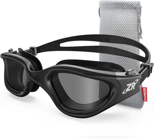 ZIONOR G1 - Gafas de natación polarizadas unisex para mujeres adultas, antiniebla, 100% anti UV, gafas de buceo A5 (polarizado + humo)