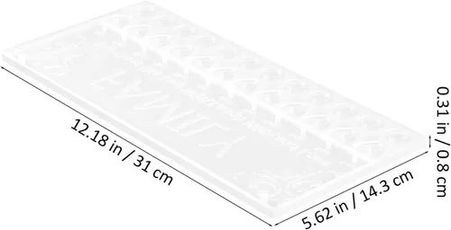 Miniatura 2 de EXCEART Molde de silicona para colgar etiquetas de 12.20 x 5.62 x 0.31 pulgadas, molde de fundición de resina de alta transparencia