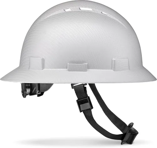 Miniatura 13 de Casco de seguridad de ala completa con ventilación, Clase C, aprobado para trabajos de construcción por OSHA, diseño premium de fibra de carbono
