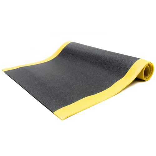 Miniatura 4 de Bertech - Alfombrilla de espuma de vinilo antifatiga, 3 pies de ancho x 3 pies de largo x 3/8 pulgadas de grosor, patrón texturizado