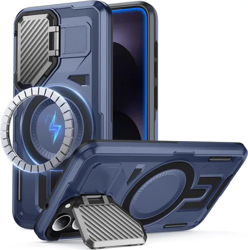 Miniatura 13 de para Samsung Galaxy S22 Ultra/S23 Ultra con MagSafe [Cubierta de cámara incorporada y soporte] [Protección de grado militar a prueba de golpes]