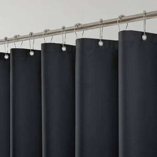 Forro de cortina de ducha de tela repelente al agua, calidad de hotel, lavable a máquina, 3 imanes resistentes con ojales inoxidables y dobladillo