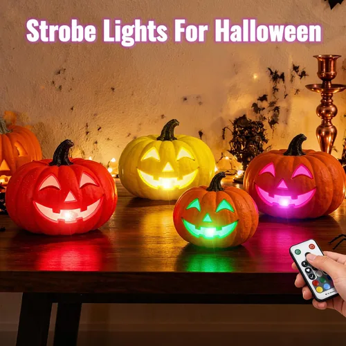 Miniatura 9 de 4 luces estroboscópicas LED inalámbricas mejoradas con control remoto, luces de advertencia de emergencia recargables por USB, luces LED