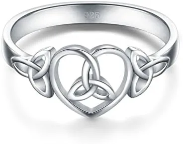 Miniatura 2 de Anillo de plata 925, anillo apilable, alianza de matrimonio para siempre, resistente al deslustre, pulido intenso, de Boruo