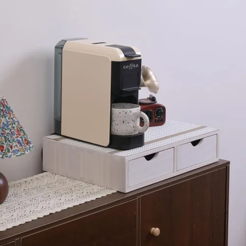 Miniatura 7 de DDYURI Organizador de almacenamiento de cocina con 2 cajones para taza K de café / soporte para cápsulas de café, cajón de organización de oficina